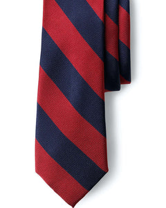 Lands' End Wide Stripe Tie, Navy & Red