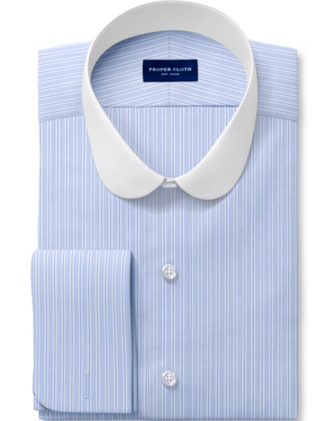 Proper Cloth Custom-Made Vintage Club Contrast Collar Dress Shirt, Lig   Oxford & Evergreen