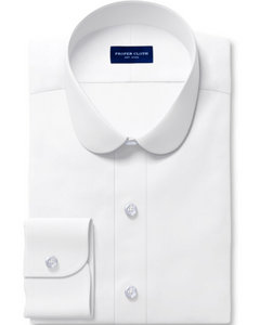Proper Cloth Custom-Made Vintage Club Collar Dress Shirt, Lafayette Wh – Oxford & Evergreen Proper Cloth Custom-Made Vintage Club Collar Dress Shirt, Lafayette Wh – Oxford & Evergreen