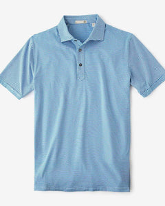 Tasc Performance Organic & Eco Everywear Polo, Olympic Blue Channel Stripe (4 Colors)